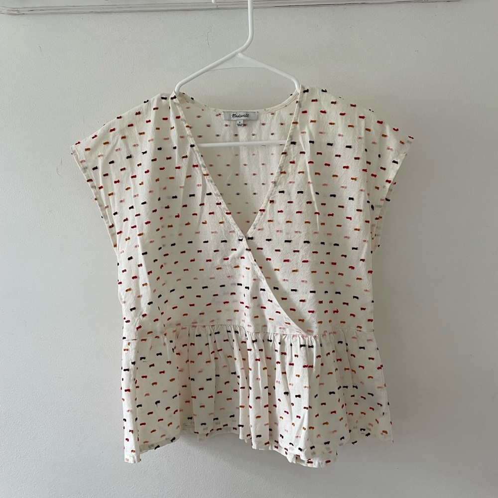 Madewell embroidered top